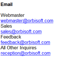 Orbisoft Contact